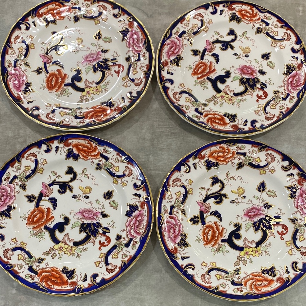 Mason’s Set of 4 Mandalay Ironstone 10.5 inches Dinner Plates